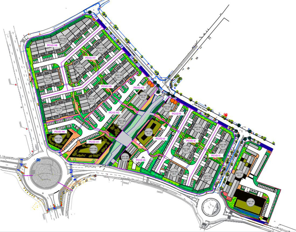 Plan du projet d'aménagement ZAC à Groslay