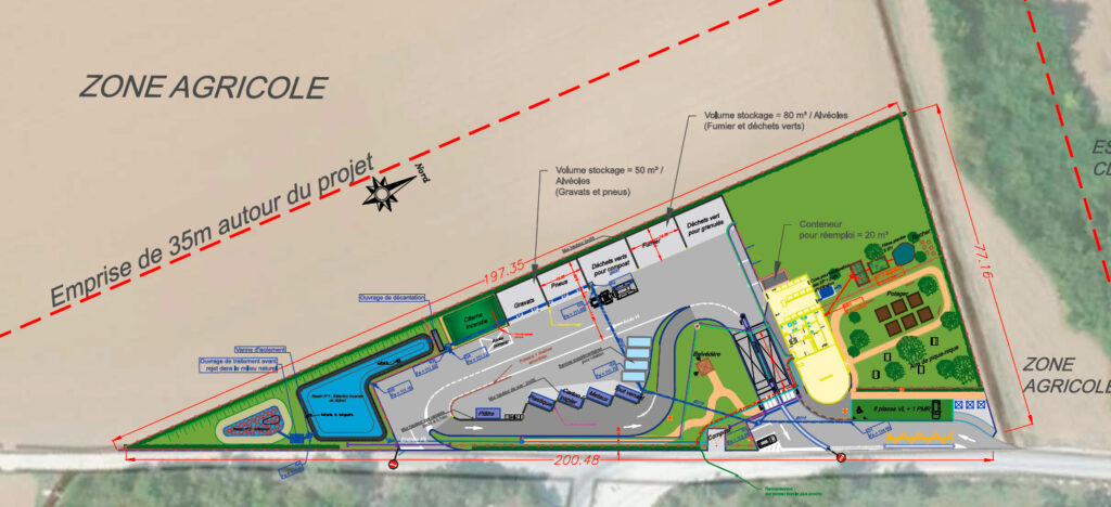 Plan du projet de création d'un Eco-centre à Amponville