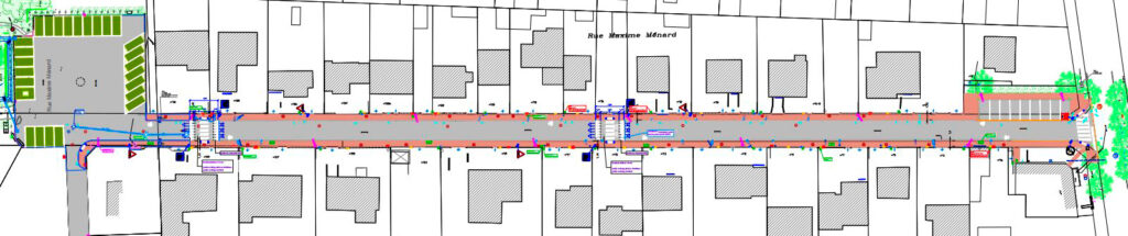 Plan du projet d'enfouissement des réseaux à Domont